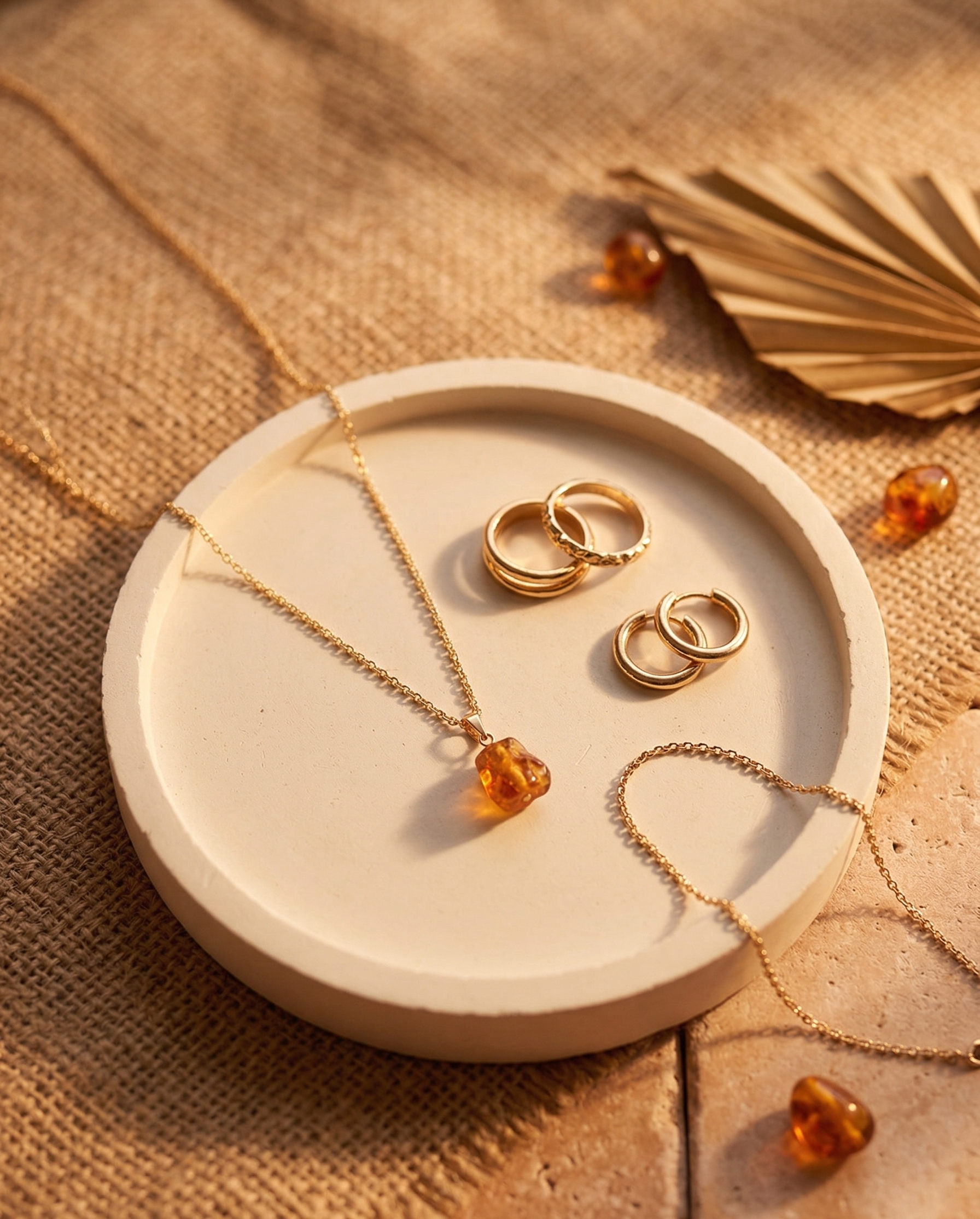 Bandeja redonda blanca minimalista